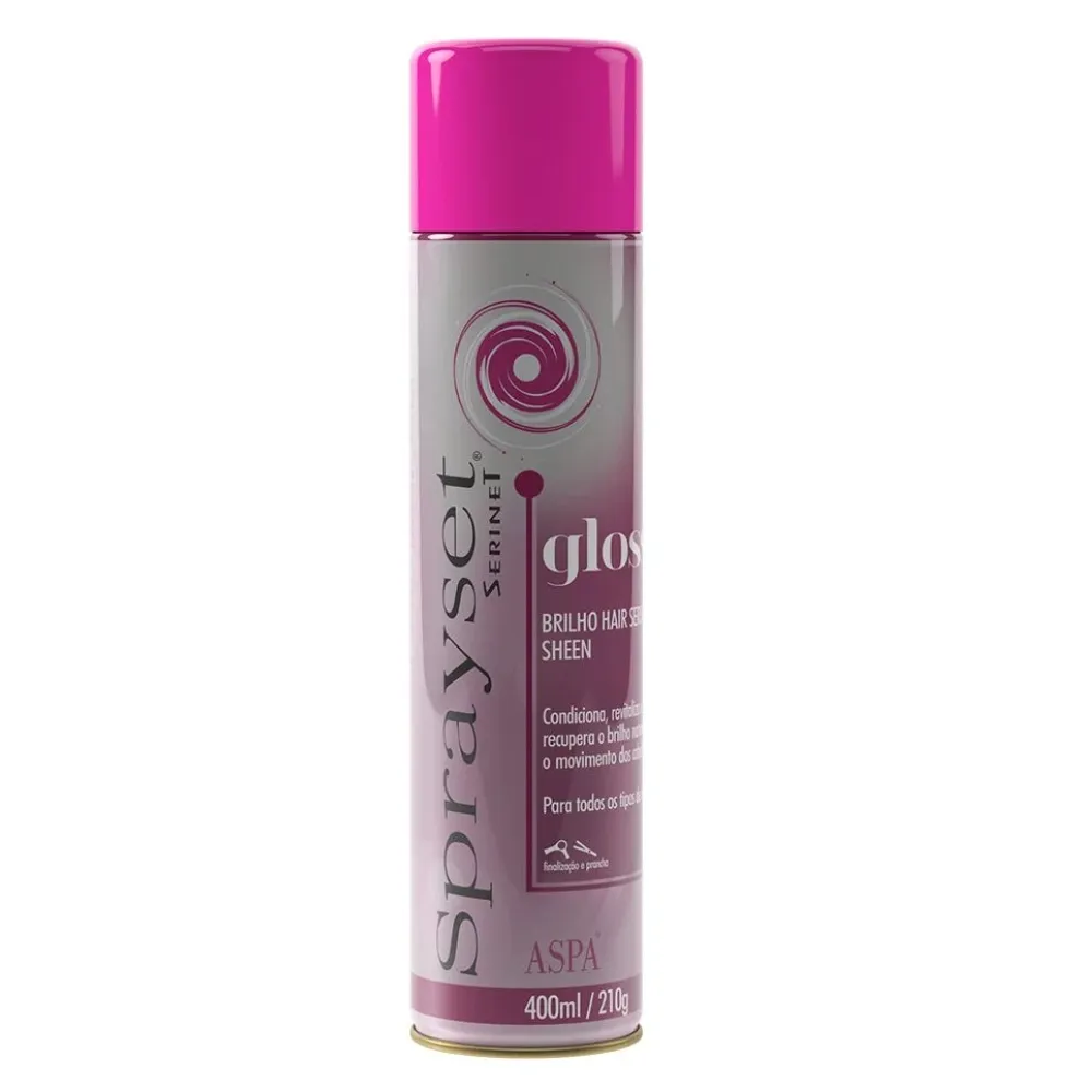 Sprayset Gloss Brilho Hair Serum Aspa 400ml