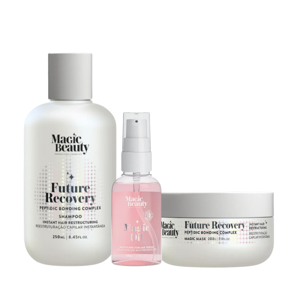 Kit Future Recovery Shampoo 250ml + Mascara 200g + Oil 60ml Magic Beauty