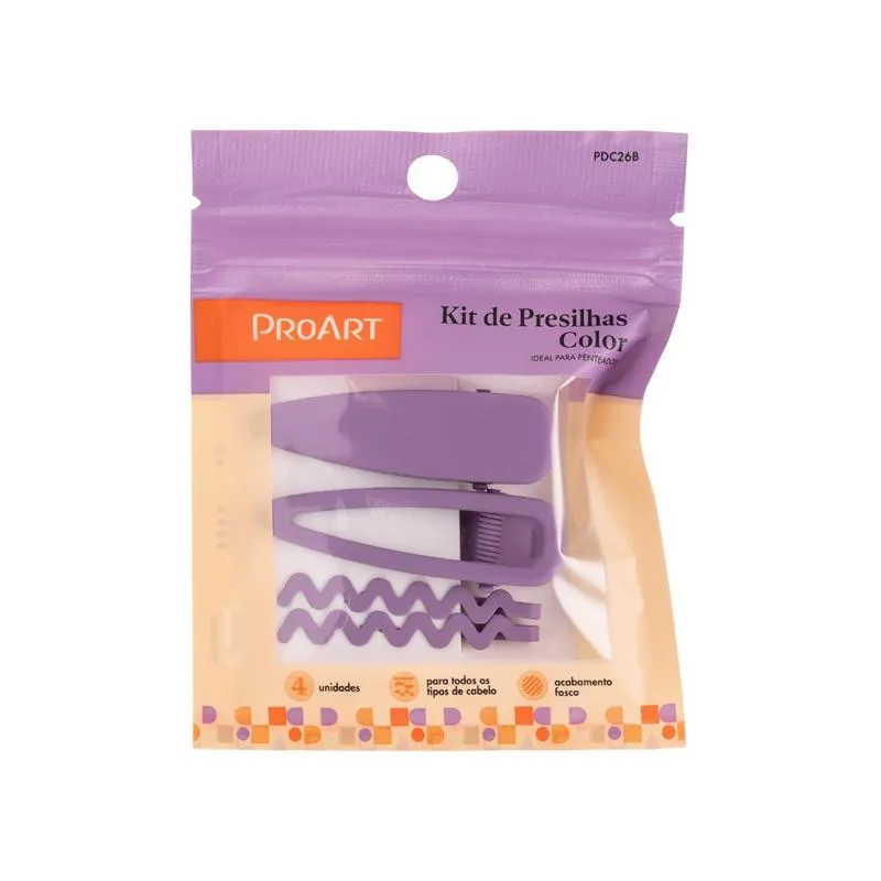 Kit De Presilhas Roxo Proart 4un